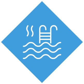 Pool heater installation icon