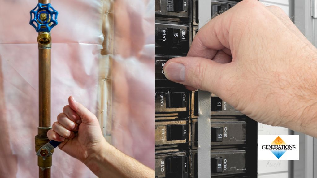 Water heater leaking - shut off cold water and turn off breaker